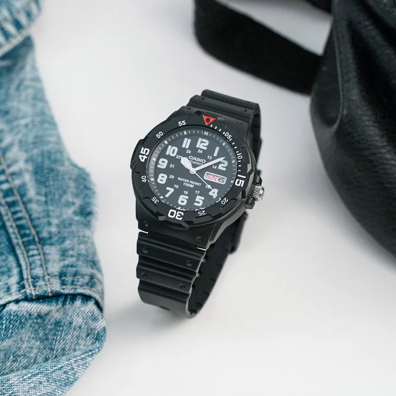 Ảnh Đồng Hồ Casio Nam MRW-200H-1BVDF Mặt Tròn Dây Cao Su Chính Hãng 2