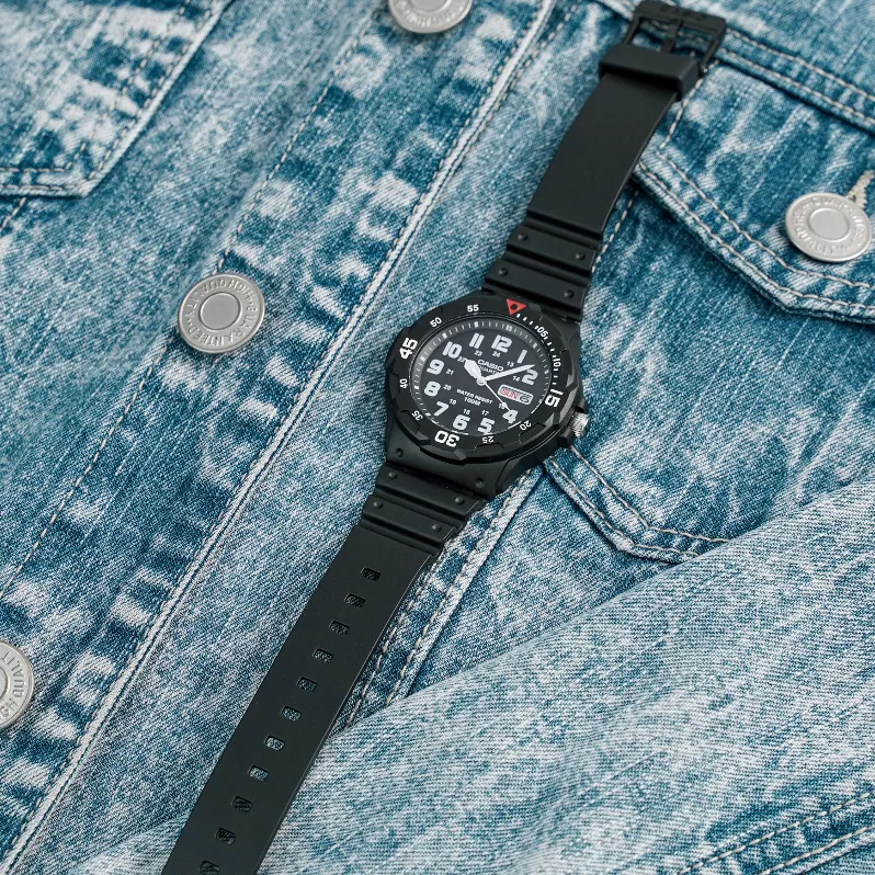 Ảnh Đồng Hồ Casio Nam MRW-200H-1BVDF Mặt Tròn Dây Cao Su Chính Hãng 3