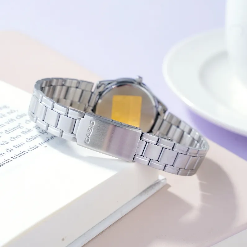 Ảnh Đồng Hồ Casio Nữ LTP-V005D-2B3UDF Mặt Tròn Dây Kim Loại Chính Hãng 3