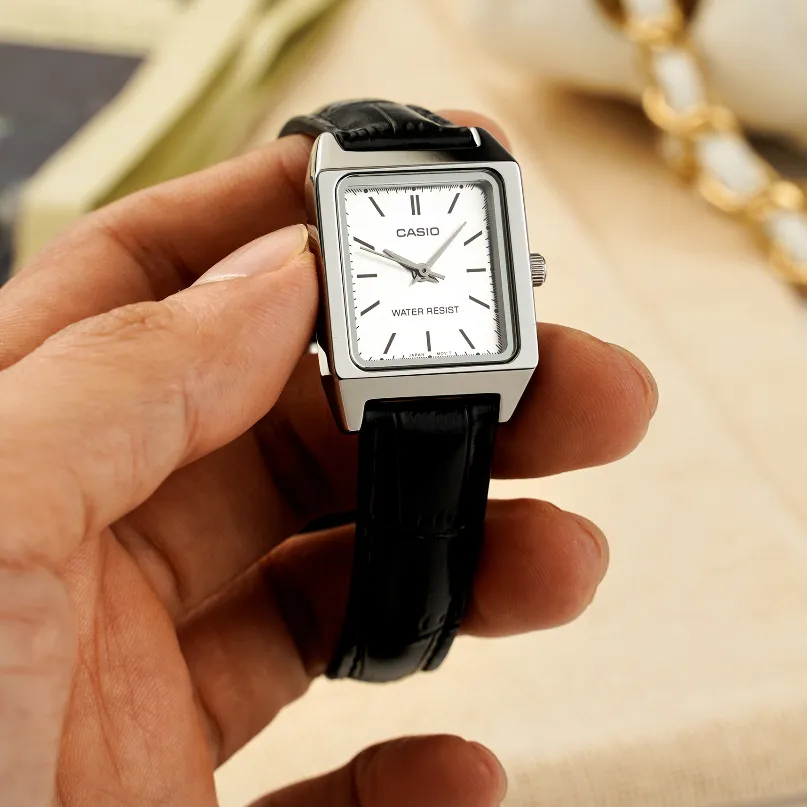Ảnh Đồng Hồ Casio Nữ LTP-V007L-7E1UDF Mặt Vuông Dây Da Chính Hãng 2