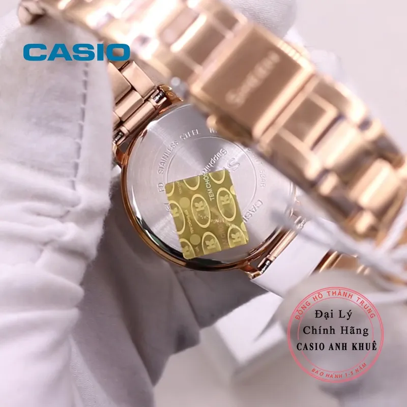 Ảnh Đồng Hồ Casio Nữ Sheen SHE-4535YPG-7AUDF siêu mỏng kính sapphire 4