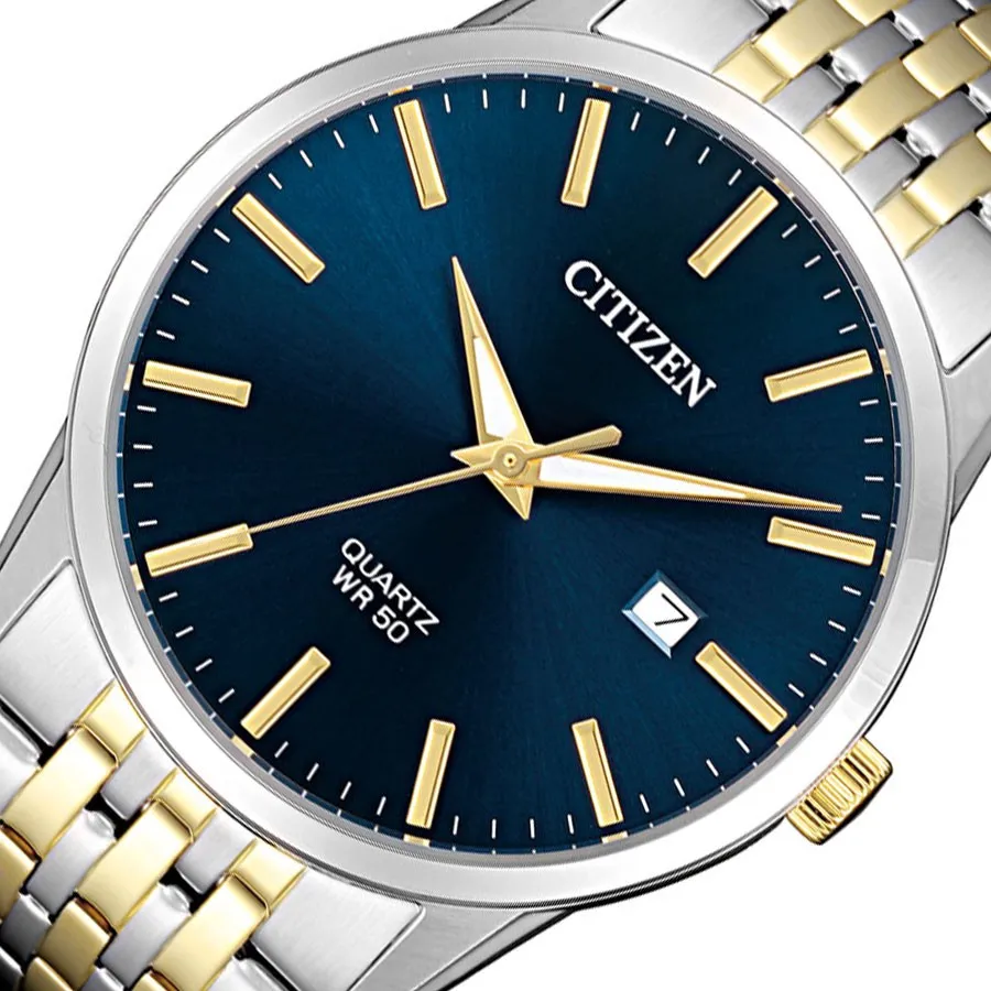 Ảnh Đồng Hồ Citizen Nam Dây Kim Loại Pin-Quartz BI5006-81L - Mặt Xanh (39mm) 1