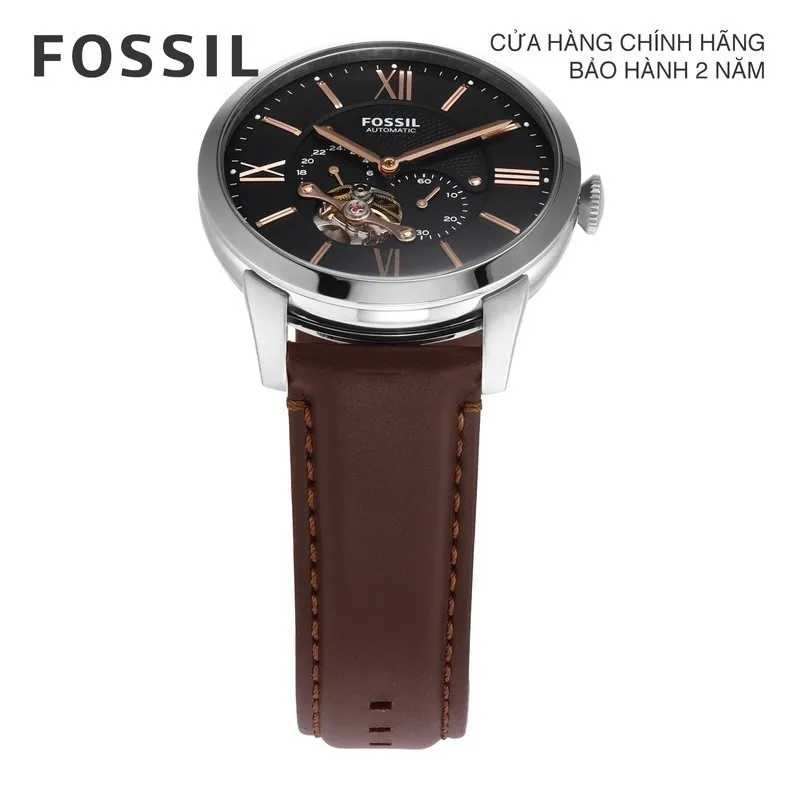 Ảnh Đồng hồ cơ nam Fossil Townsman Automatic, dây da, mặt 45 MM, màu nâu, ME3061 2
