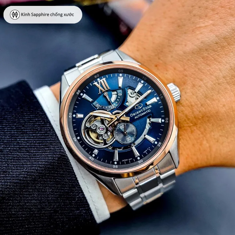 Ảnh Đồng hồ cơ nam Orient Star Watch Joker Skeleton RE-AV01 phiên bản giới hạn mặt kính Sapphire dây thép đeo tay chính hãng 2