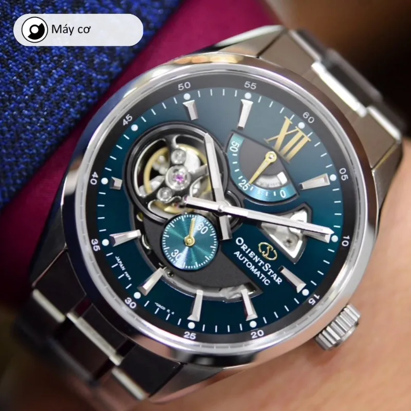Ảnh Đồng hồ cơ nam Orient Star Watch Joker Skeleton RE-AV01 phiên bản giới hạn mặt kính Sapphire dây thép đeo tay chính hãng 3