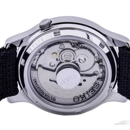 Ảnh Đồng hồ cơ nam Seiko SNK809K2S kính Hardlex chống xước, chống nước 3 ATM. dây dù thời trang cao cấp chính hãng Nhật Bản 3