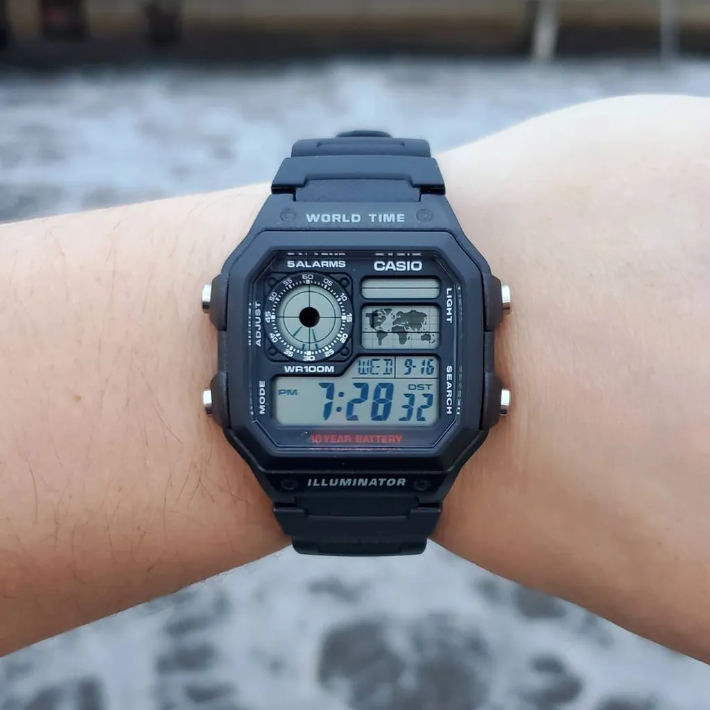 Ảnh Đồng hồ dây nhựa Casio Nam AE-1200 chính hãng bảo hành 1 năm Pin trọn đời 4