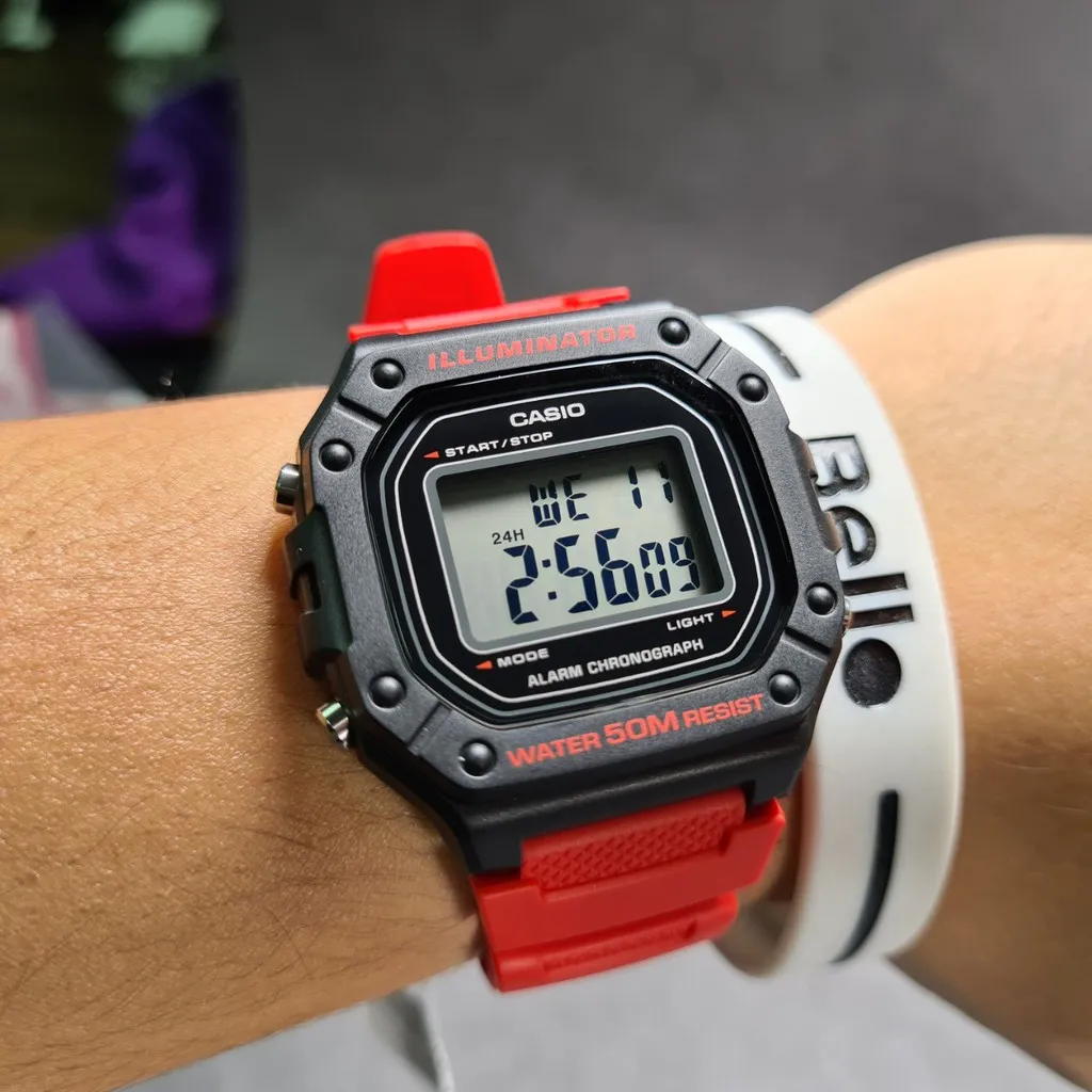Ảnh Đồng hồ dây nhựa Casio Nam W-218 chính hãng bảo hành 1 năm Pin trọn đời 4