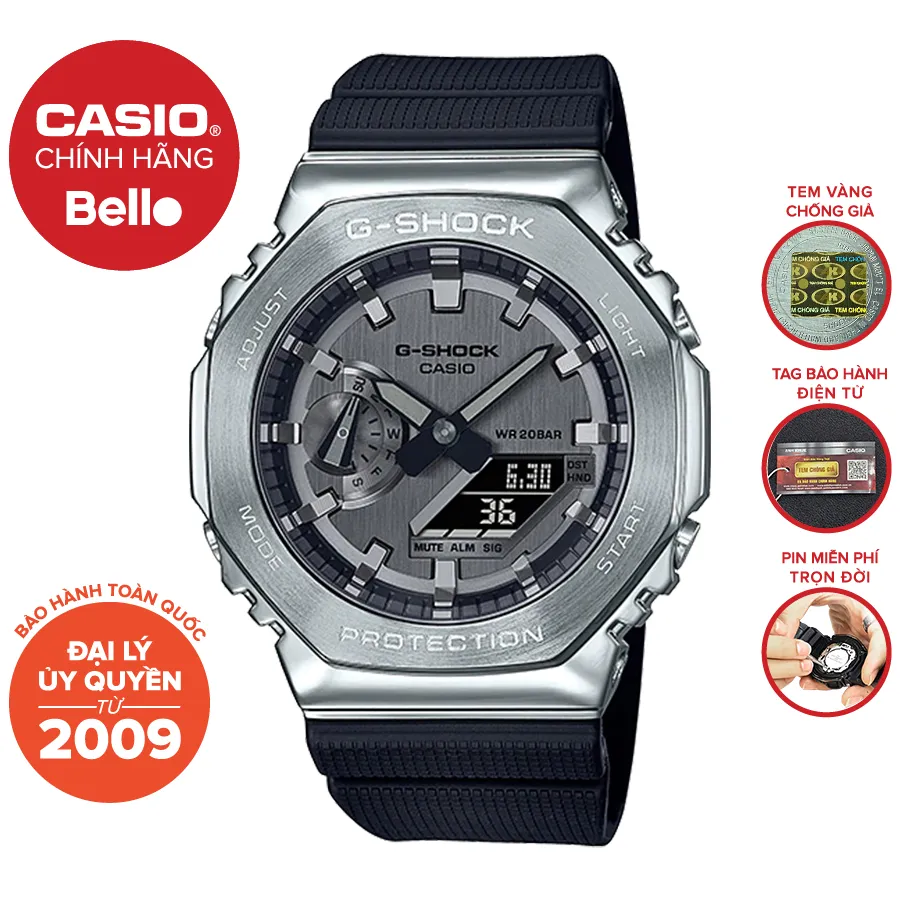 Ảnh Đồng hồ Dây nhựa Nam Casio G-Shock GM-2100-1ADR chính hãng bảo hành 5 năm Pin trọn đời 1