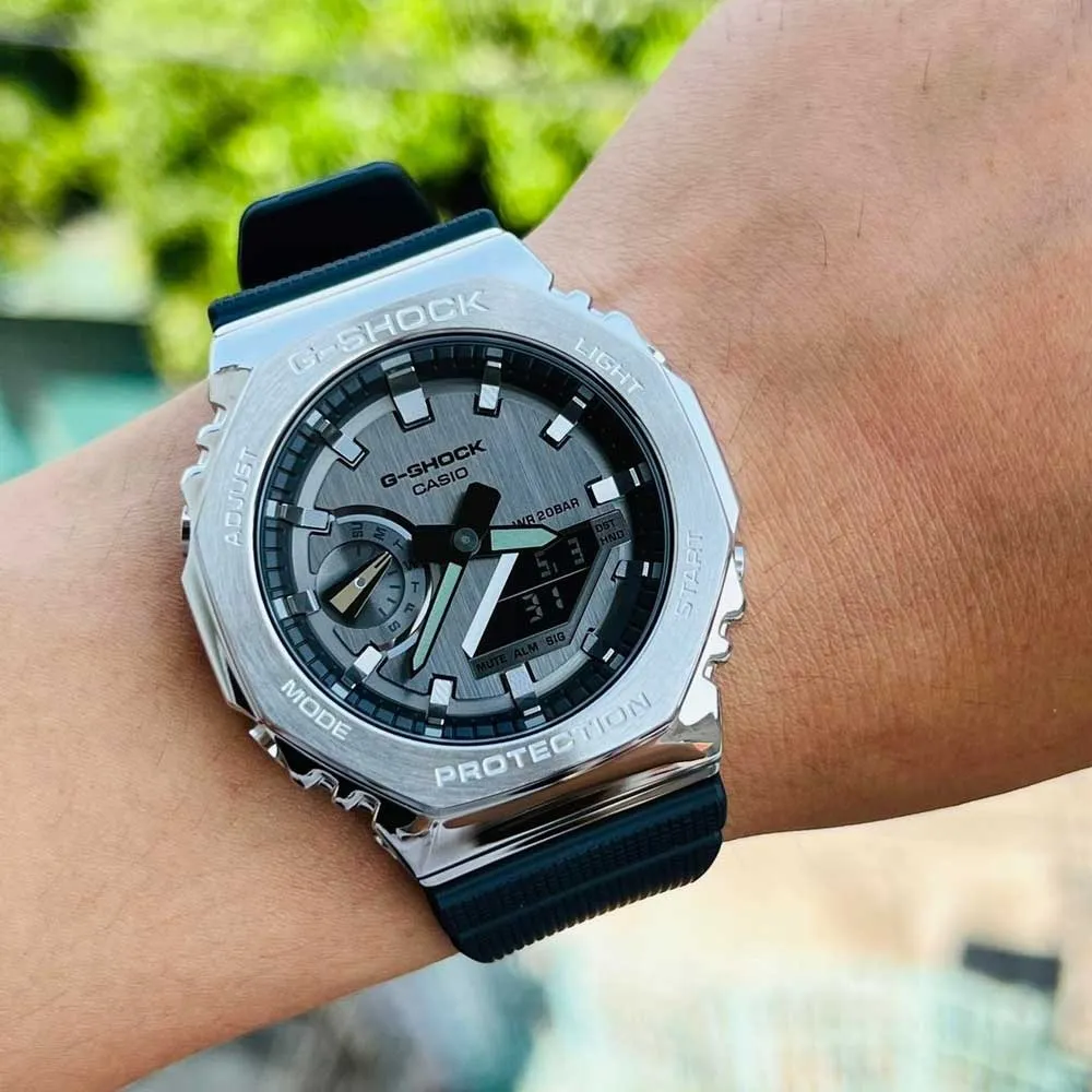 Ảnh Đồng hồ Dây nhựa Nam Casio G-Shock GM-2100-1ADR chính hãng bảo hành 5 năm Pin trọn đời 3