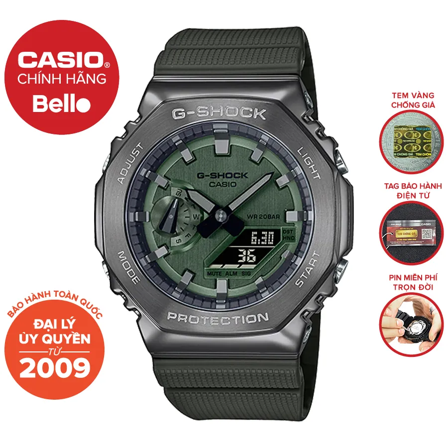 Ảnh Đồng hồ Dây nhựa Nam Casio G-Shock GM-2100B-3ADR chính hãng bảo hành 5 năm Pin trọn đời 1