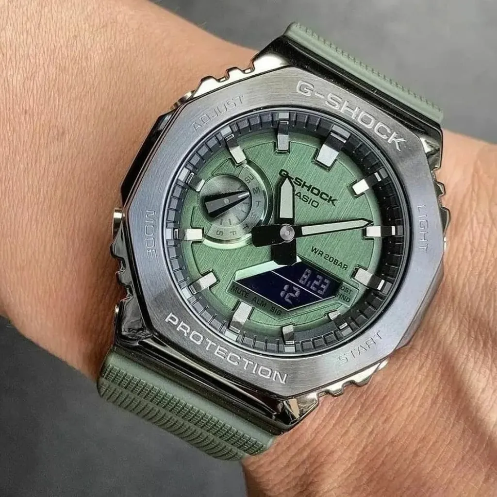 Ảnh Đồng hồ Dây nhựa Nam Casio G-Shock GM-2100B-3ADR chính hãng bảo hành 5 năm Pin trọn đời 2