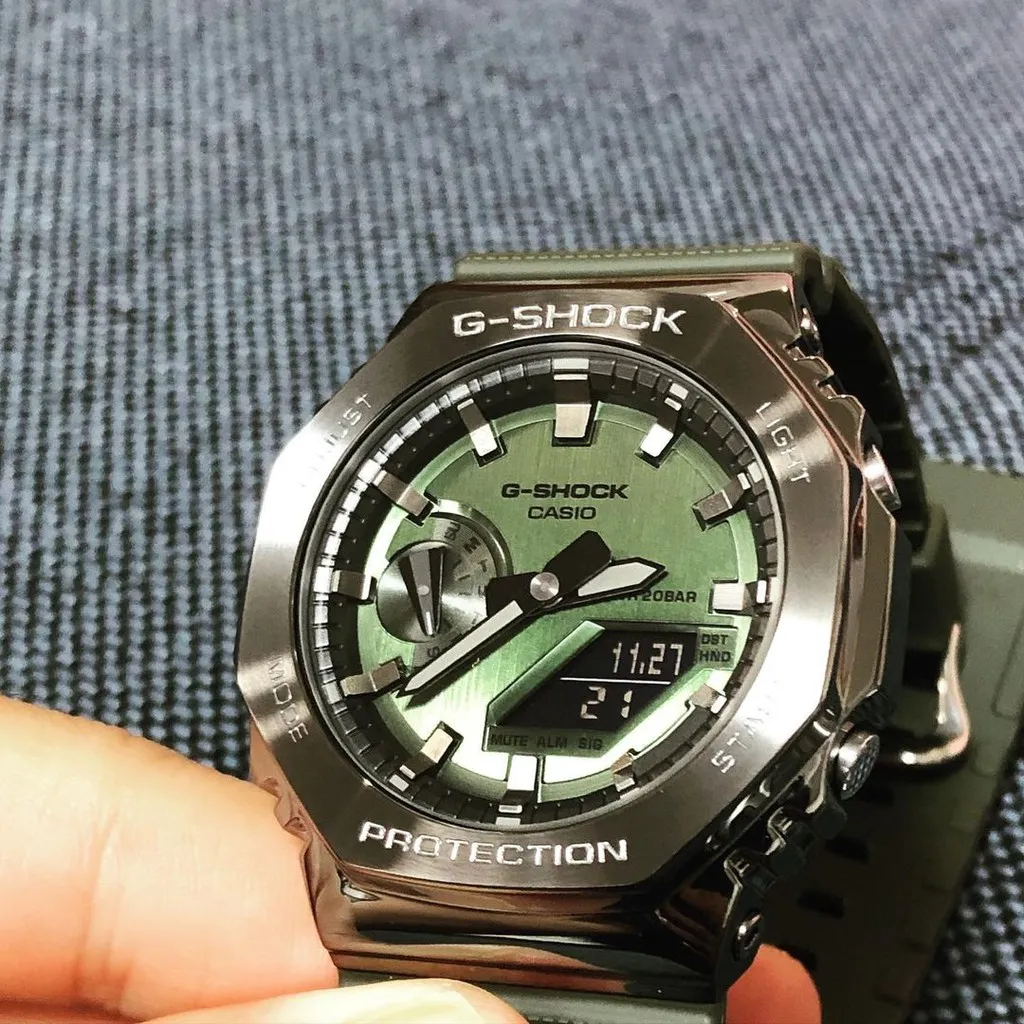 Ảnh Đồng hồ Dây nhựa Nam Casio G-Shock GM-2100B-3ADR chính hãng bảo hành 5 năm Pin trọn đời 4