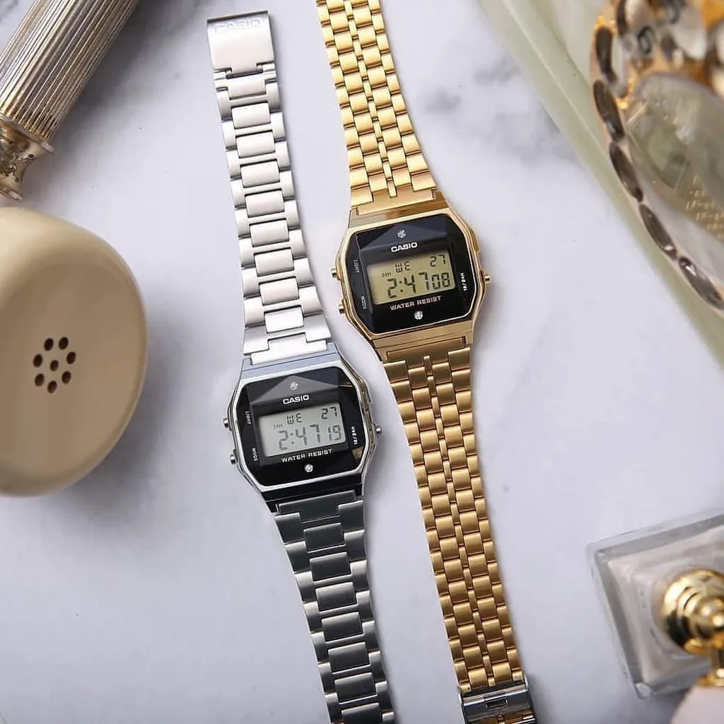 Ảnh Đồng hồ dây thép Casio Nam A159 chính hãng bảo hành 1 năm Pin trọn đời 3