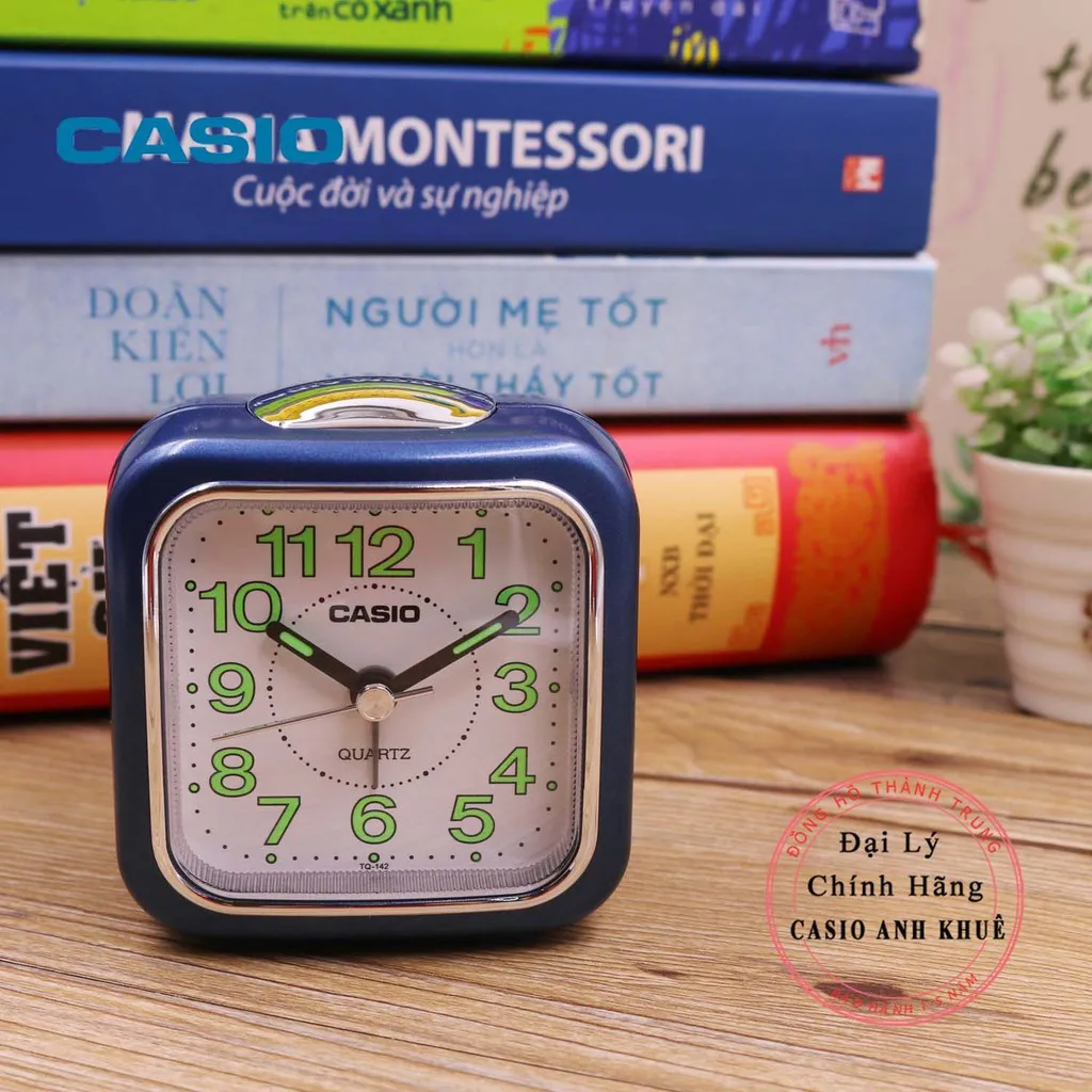 Ảnh Đồng hồ để bàn Casio TQ-142-2DF có báo thức( 7.7×7.2×4.9 cm ) 1