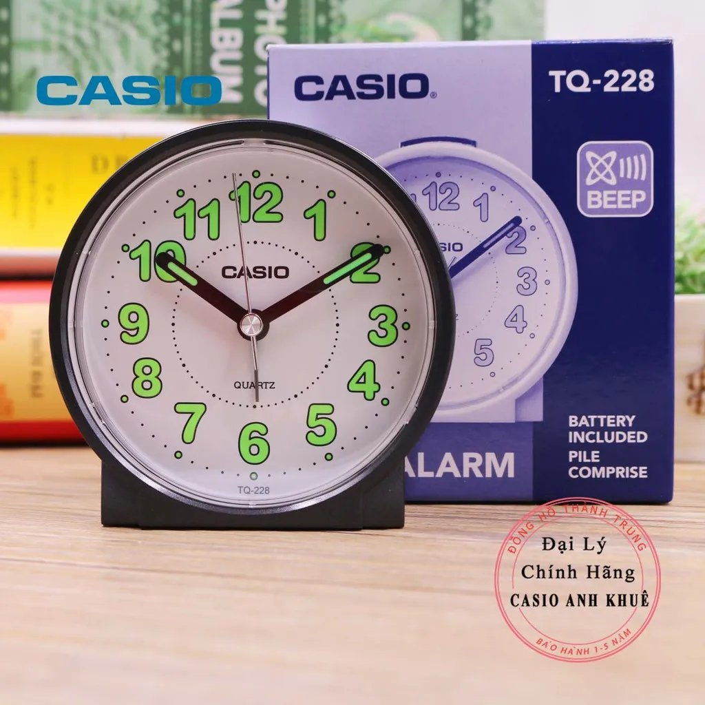 Ảnh Đồng hồ để bàn Casio TQ-228-1DF báo thức ( 8.6 cm ) 1