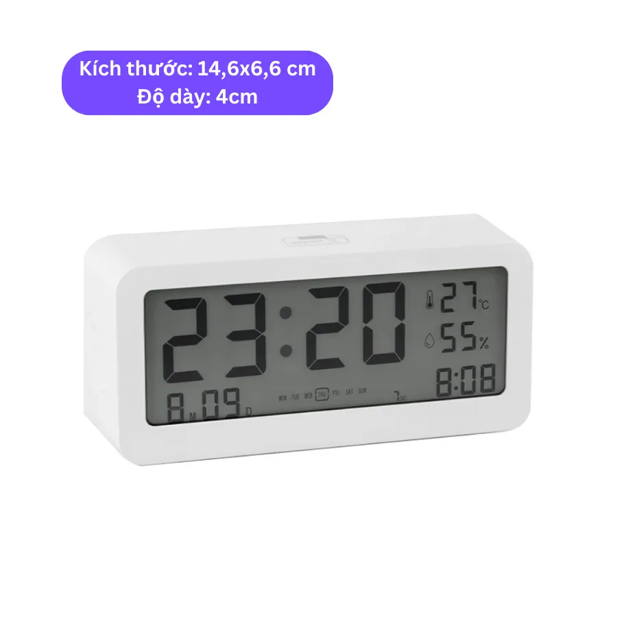 Ảnh Đồng hồ để bàn SEN CLOCK SC001 Màn hình LCD, kiểu dáng thanh lịch, xuất xứ Việt Nam 3