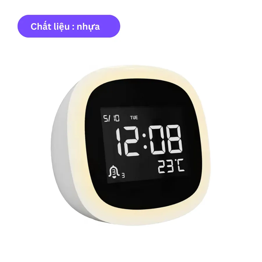 Ảnh Đồng hồ để bàn SEN CLOCK SC002 chất liệu nhựa bền bỉ, Màn hình LCD, xuất xứ Việt Nam 1