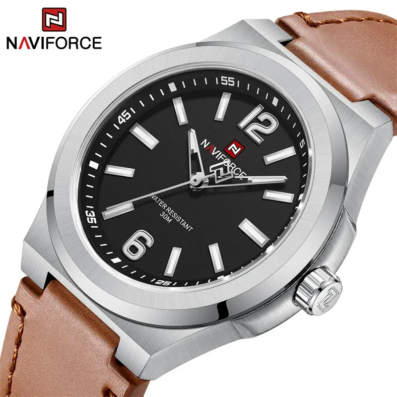 Ảnh Đồng hồ đeo tay nam NAVIFORCE Thương hiệu hàng đầu Đồng hồ chống nước sang trọng Thể thao kinh doanh Quân đội Quân đội Đồng hồ thạch anh nguyên bản 1