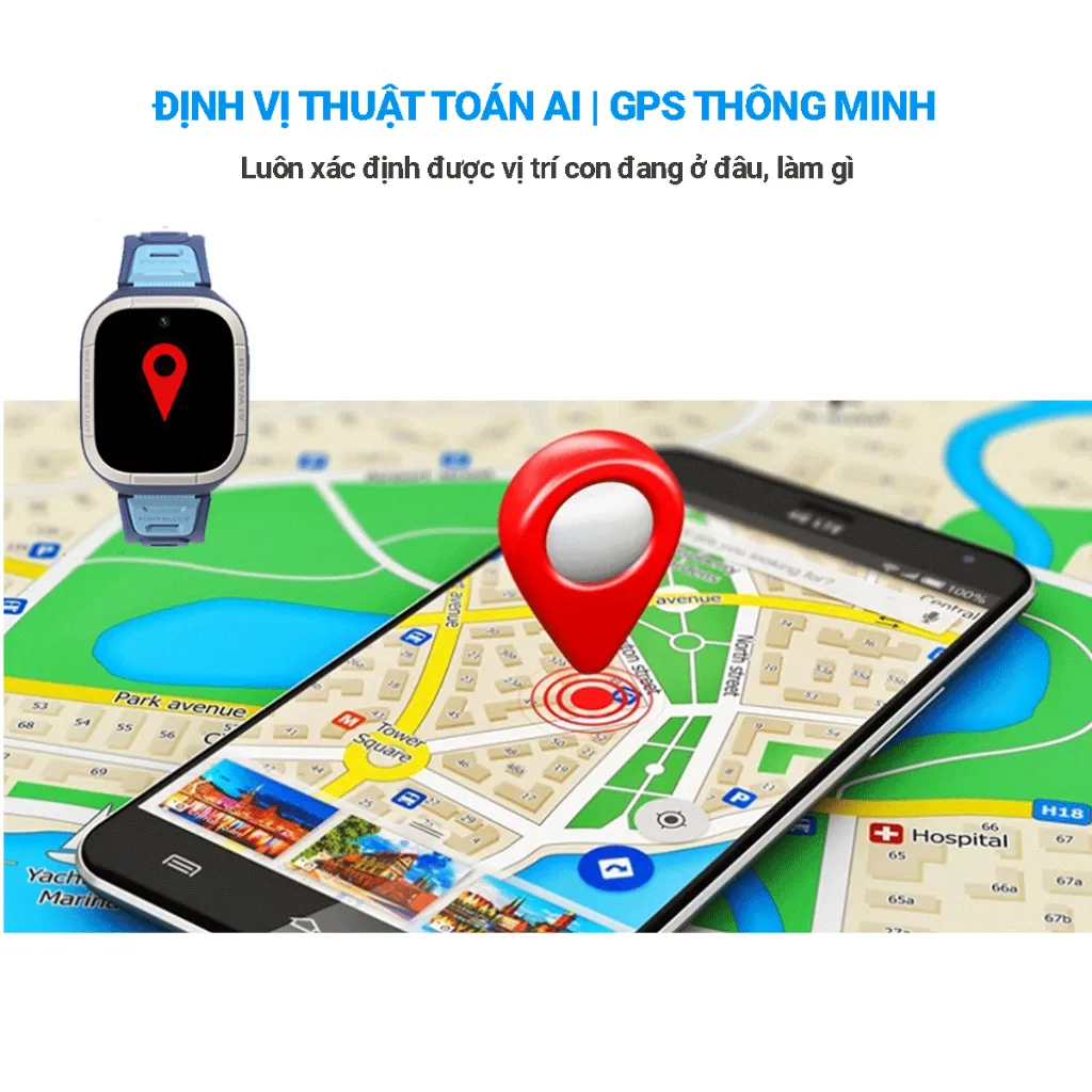 Ảnh Đồng hồ định vị trẻ em Kidcare S6 gọi video call HD | định vị GPS AI | Giám sát bé từ xa 2