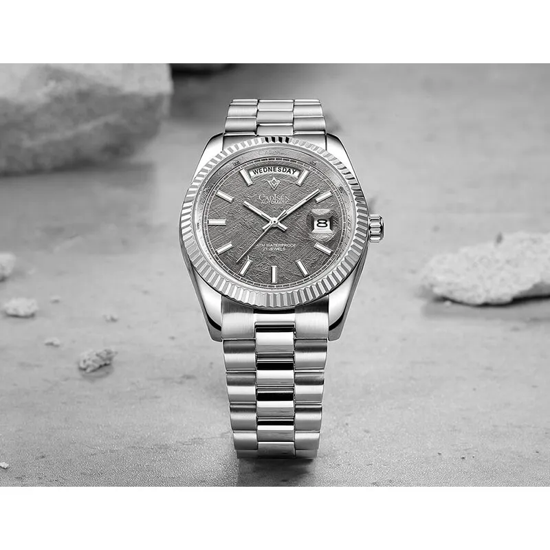 Ảnh Đồng hồ nam chính hãng Cadisen C8215G4,Kính sapphire ,chống xước,Chống nước 100m ,BH 24 tháng,Máy cơ (Automatic) 1