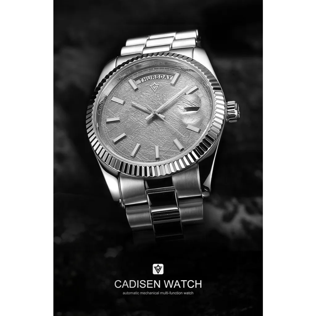 Ảnh Đồng hồ nam chính hãng Cadisen C8215G4,Kính sapphire ,chống xước,Chống nước 100m ,BH 24 tháng,Máy cơ (Automatic) 2