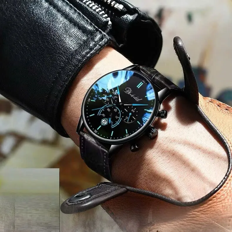 Ảnh Đồng hồ nam chính hãng DIZIZID dây thép lụa đen - Chạy lịch ngày - Chạy full kim - mẫu NEWDESIGN DIZ79 1