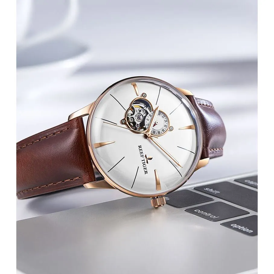 Ảnh Đồng hồ nam chính hãng Reef Tiger RGA8239-1 Kính sapphire chống xước,Chống nước,BH 24 tháng,Máy cơ Automatic,dây da xịn 1