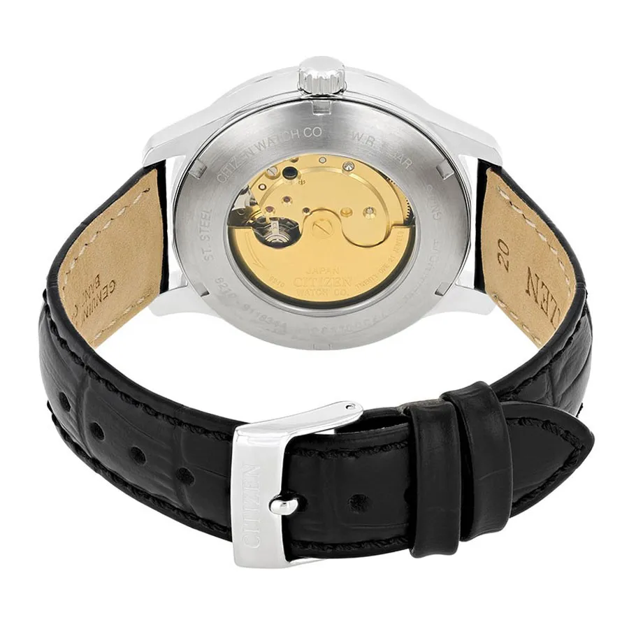 Ảnh Đồng Hồ Nam Citizen Automatic Dây Da NJ0110-18A - Mặt Trắng (40mm) 4