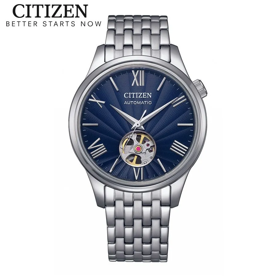 Ảnh Đồng Hồ Nam Citizen Automatic Dây Thép Không Gỉ NH9130-84L - Mặt Xanh (Sapphire) 1