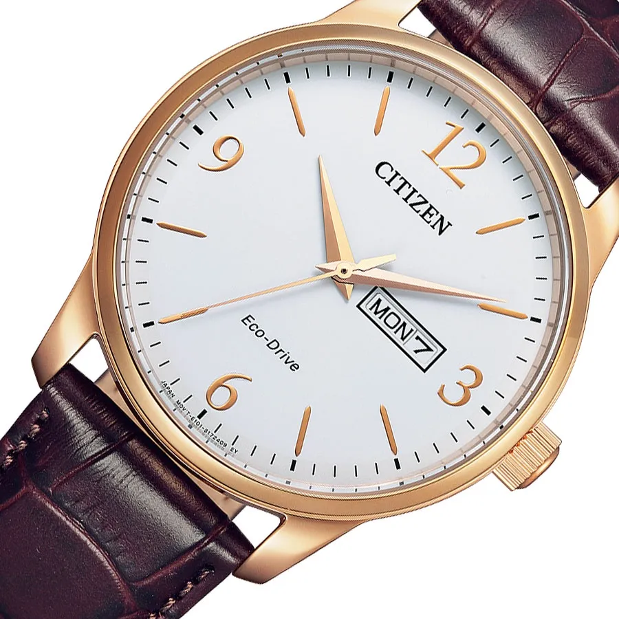 Ảnh Đồng Hồ Nam Citizen Eco-Drive Dây Da BM8553-16A - Mặt Trắng (41mm) 1