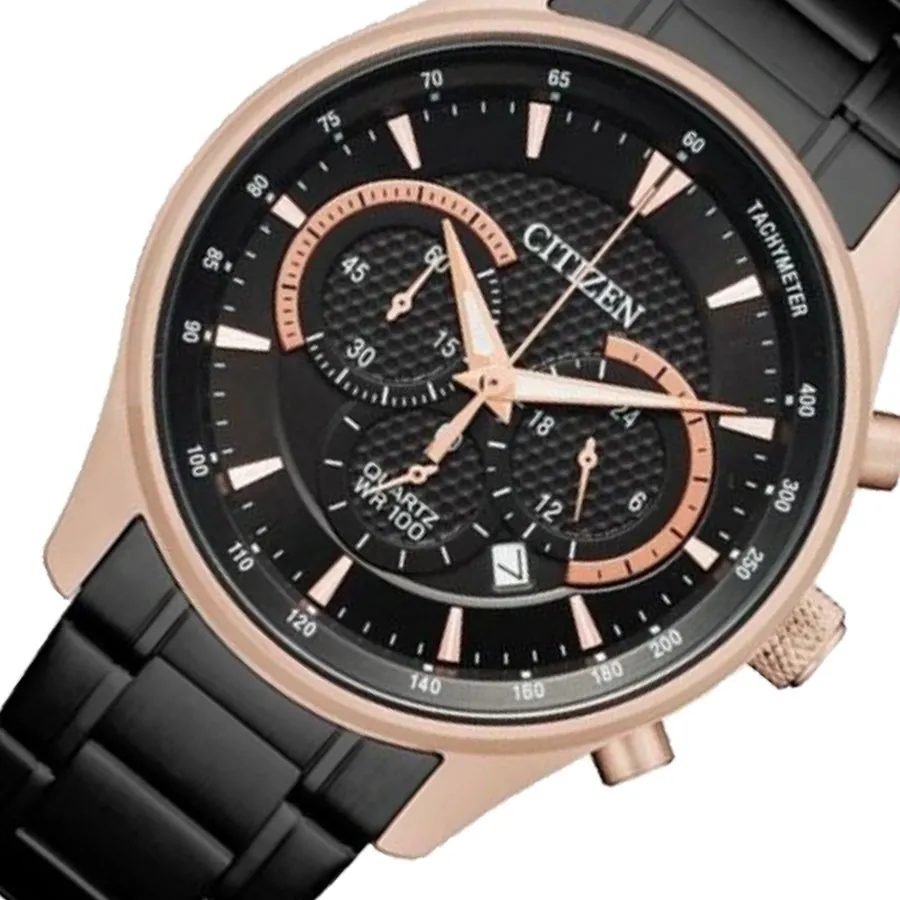 Ảnh Đồng Hồ Nam Citizen Pin-Quartz Dây Thép Không Gỉ AN8196-55E - Mặt Đen (42mm) 1