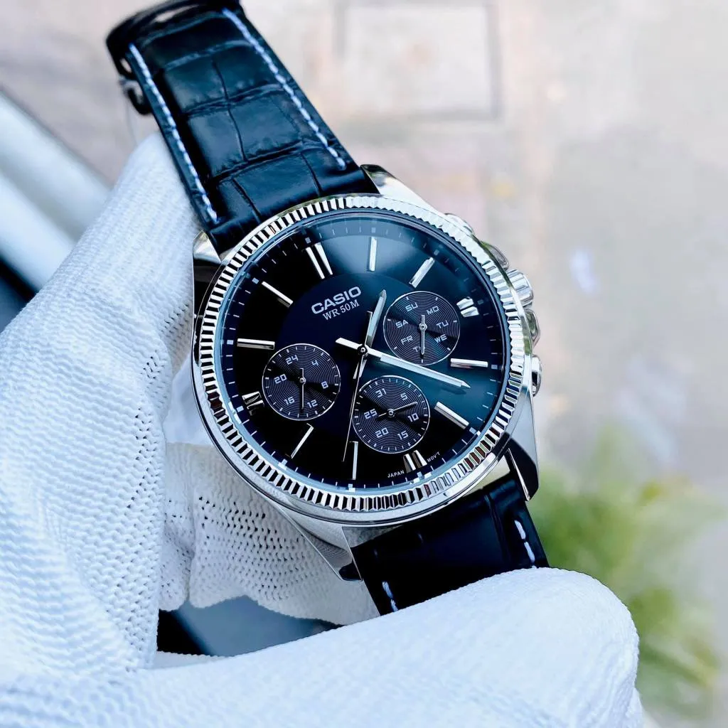Ảnh Đồng hồ Nam dây da Casio MTP-1375 chính hãng bảo hành 1 năm Pin trọn đời 3