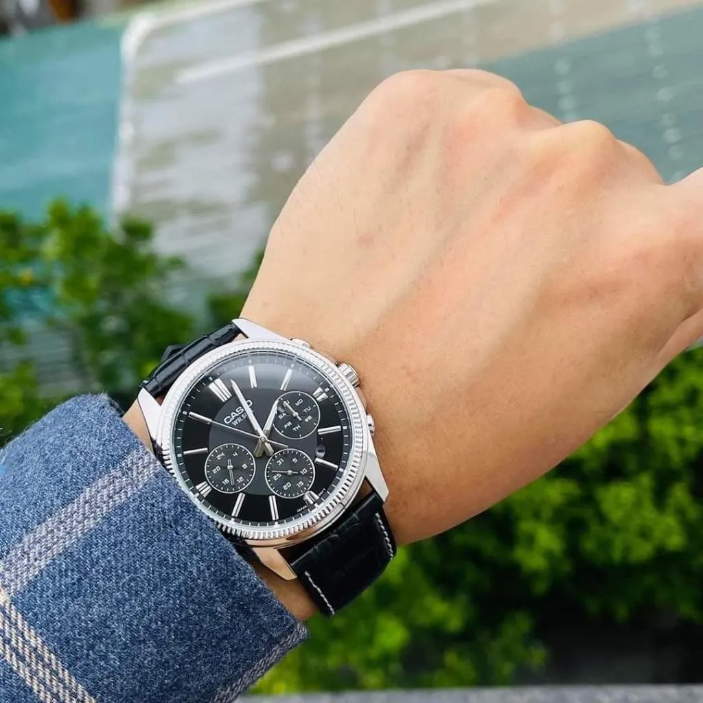 Ảnh Đồng hồ Nam dây da Casio MTP-1375 chính hãng bảo hành 1 năm Pin trọn đời 4