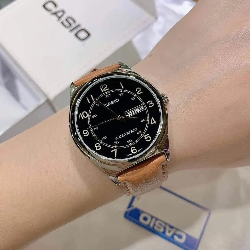 Ảnh Đồng hồ Nam dây da Casio MTP-V006 chính hãng bảo hành 1 năm Pin trọn đời 4