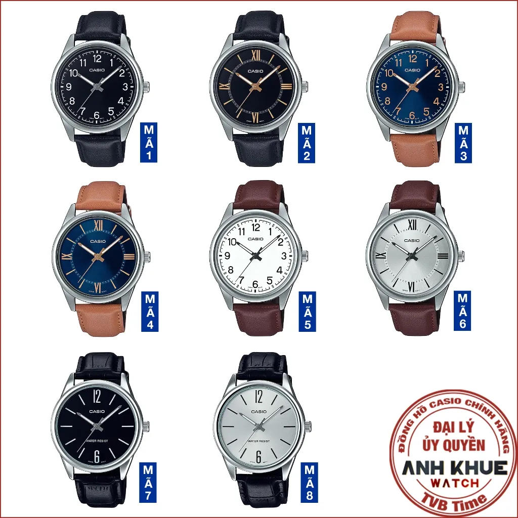 Ảnh Đồng hồ nam dây da Casio chính hãng MTP-V005 Series (40mm) 2