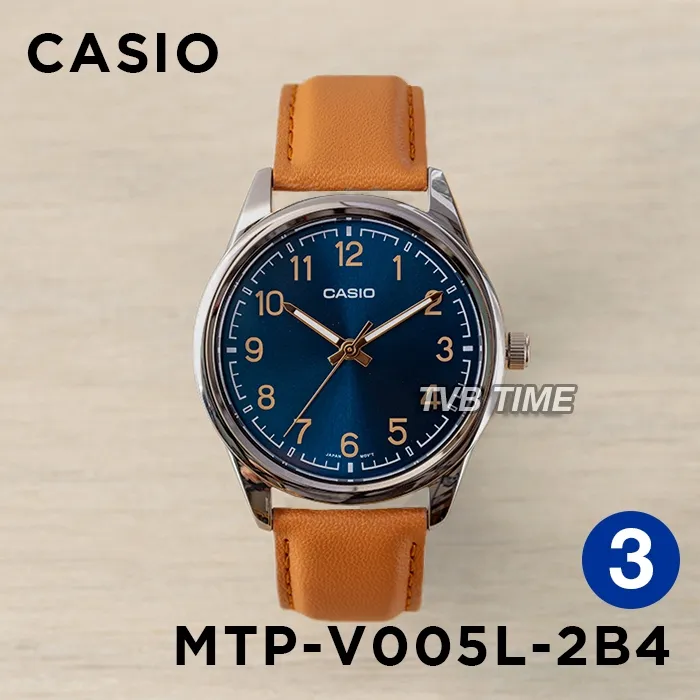 Ảnh Đồng hồ nam dây da Casio chính hãng MTP-V005 Series (40mm) 4