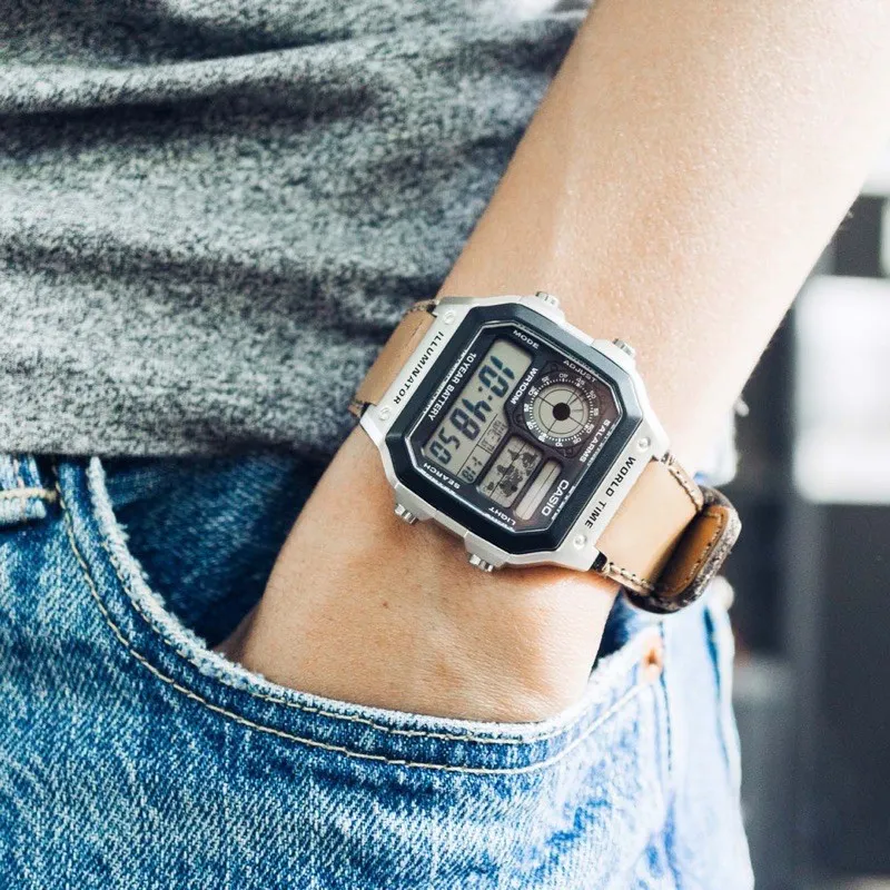 Ảnh Đồng hồ nam dây kim loại Casio chính hãng Anh Khuê AE-1200WHD-1AVDF 3