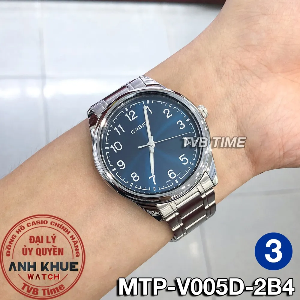 Ảnh Đồng hồ nam dây kim loại Casio chính hãng MTP-V005 Series (40mm) 4
