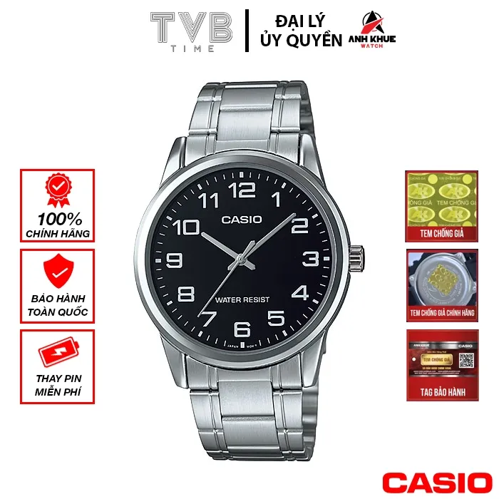Ảnh Đồng hồ nam dây kim loại Casio chính hãng MTP-V001D-1BUDF (38mm) 1