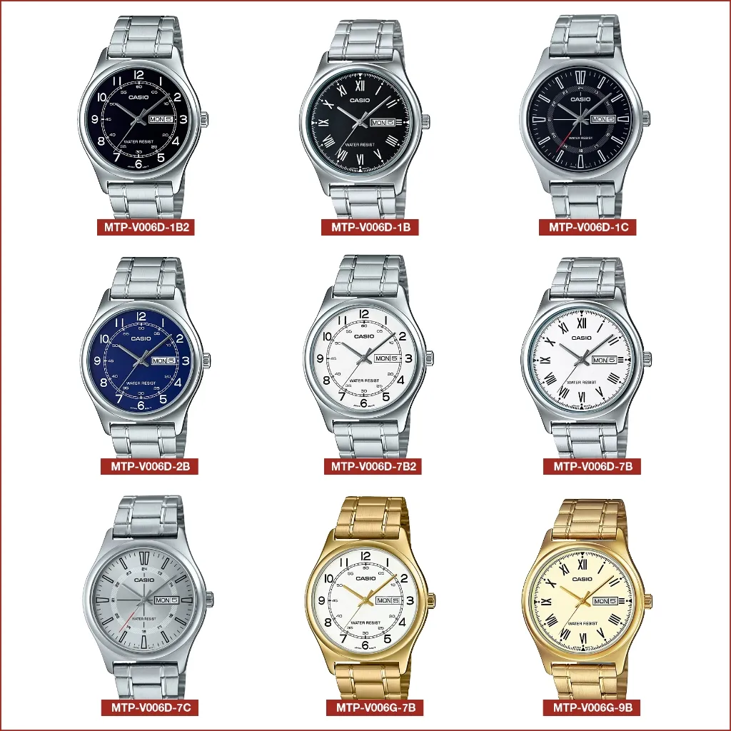 Ảnh Đồng hồ nam dây kim loại Casio chính hãng MTP-V006 Series (38mm) 2
