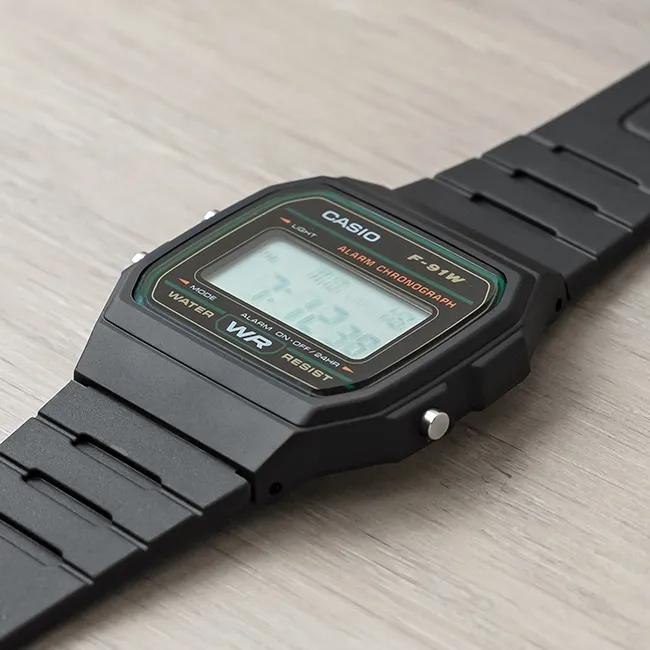 Ảnh Đồng hồ nam dây nhựa Casio chính hãng F-91W-3HDG (35mm) 3
