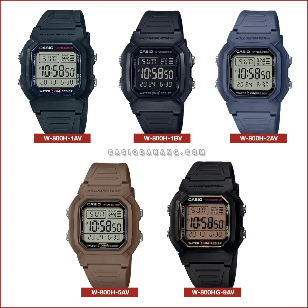 Ảnh Đồng hồ nam dây nhựa Casio chính hãng W-800 Series (36mm) 2