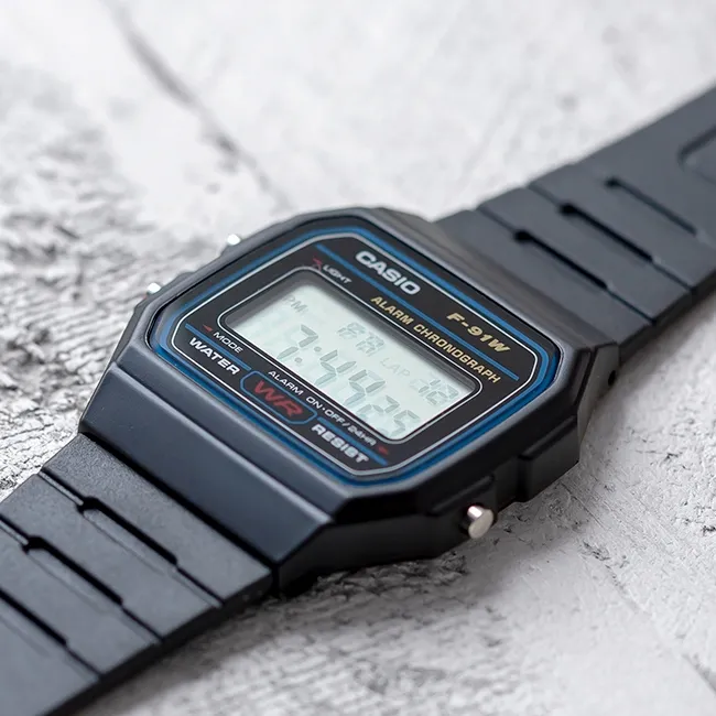 Ảnh Đồng hồ nam dây nhựa Casio chính hãng F-91W-1HDG (35mm) 3