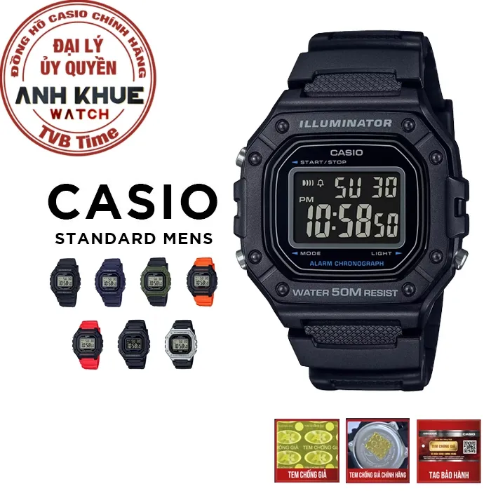 Ảnh Đồng hồ nam dây nhựa Casio chính hãng W-218 Series (43mm) 1