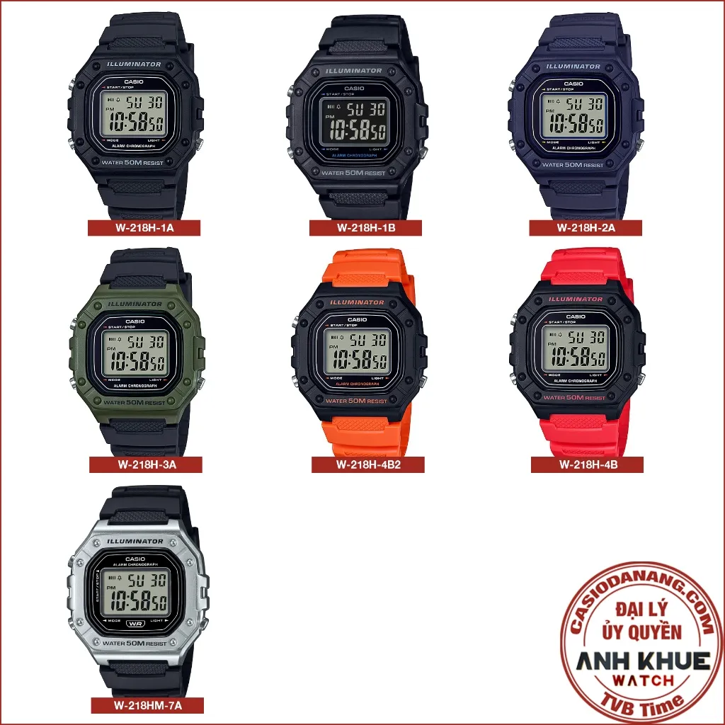 Ảnh Đồng hồ nam dây nhựa Casio chính hãng W-218 Series (43mm) 2