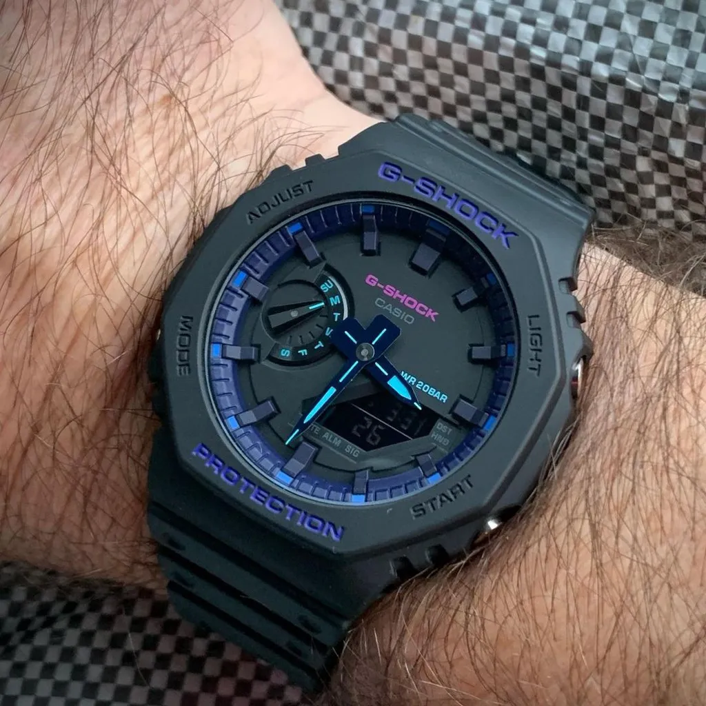 Ảnh Đồng hồ Nam Dây Nhựa Casio G-Shock GA-2100VB-1A chính hãng bảo hành 5 năm Pin trọn đời 3