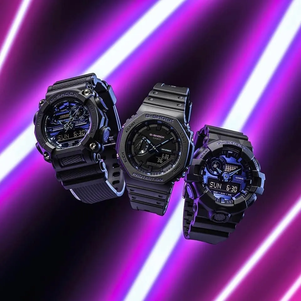 Ảnh Đồng hồ Nam Dây Nhựa Casio G-Shock GA-2100VB-1A chính hãng bảo hành 5 năm Pin trọn đời 4