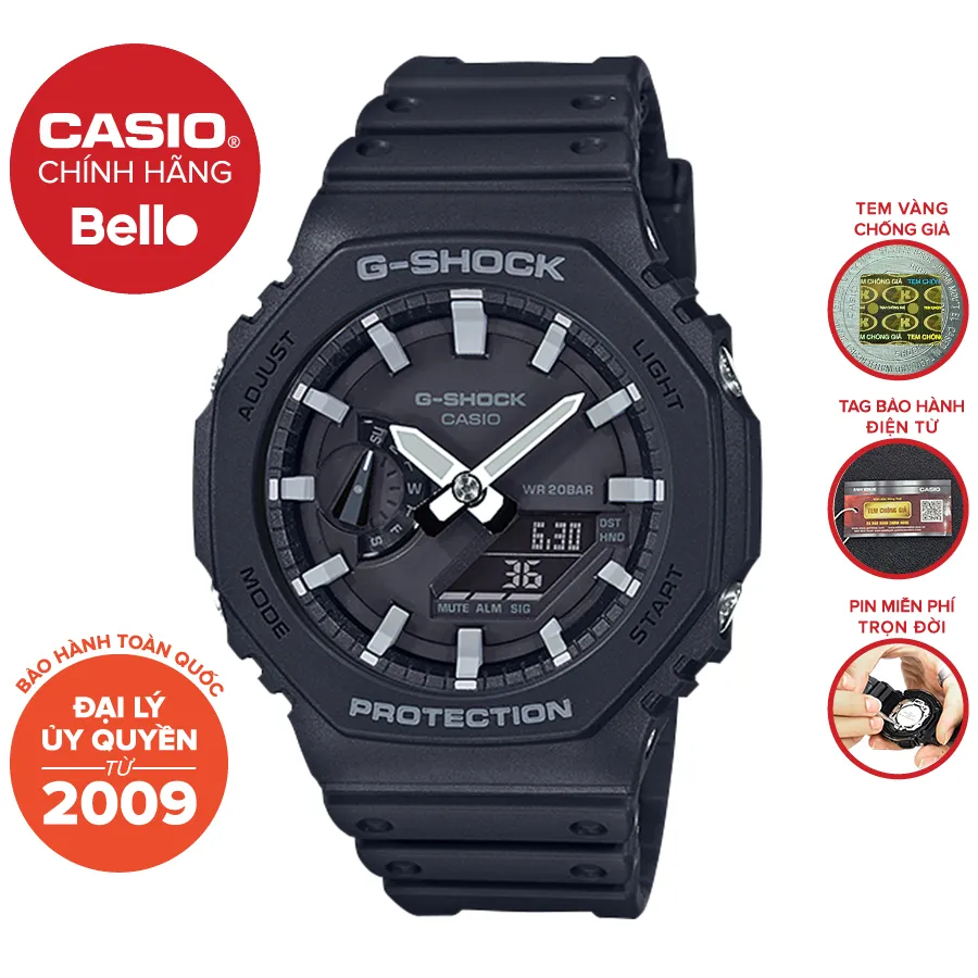 Ảnh Đồng hồ Nam Dây Nhựa Casio G-Shock GA-2100-1A chính hãng bảo hành 5 năm Pin trọn đời 1