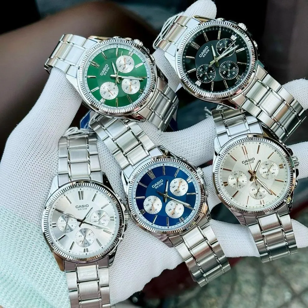 Ảnh Đồng hồ Nam dây thép Casio MTP-1375 chính hãng bảo hành 1 năm Pin trọn đời 1